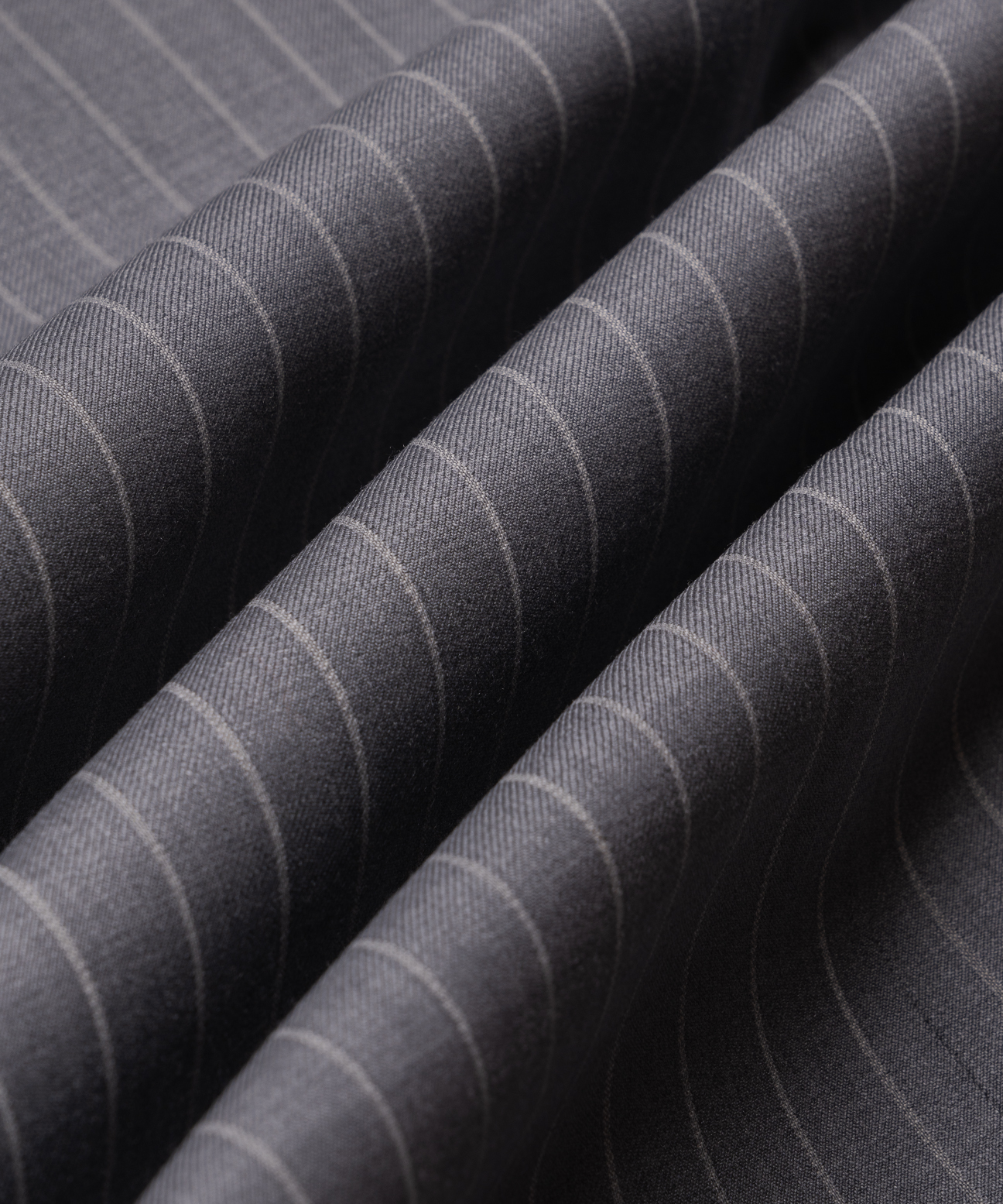 Grey Pinstripe Single Breast Suit Fabric Gallery3